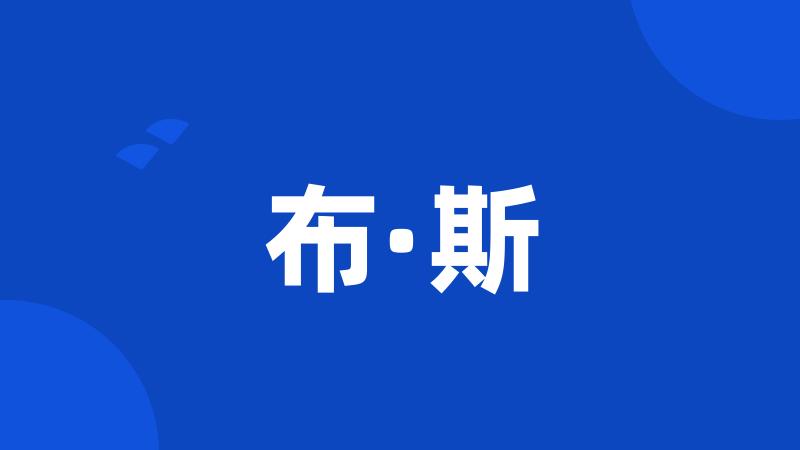 布·斯