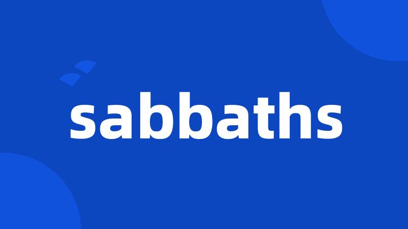 sabbaths