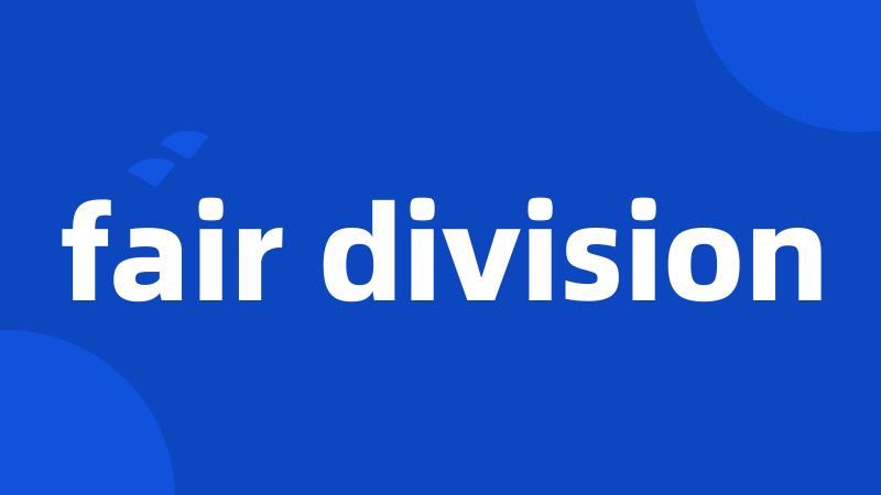 fair division
