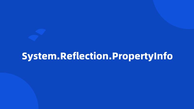 System.Reflection.PropertyInfo