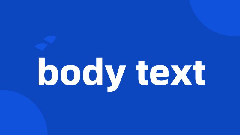 body text