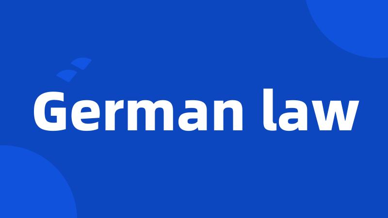 German law