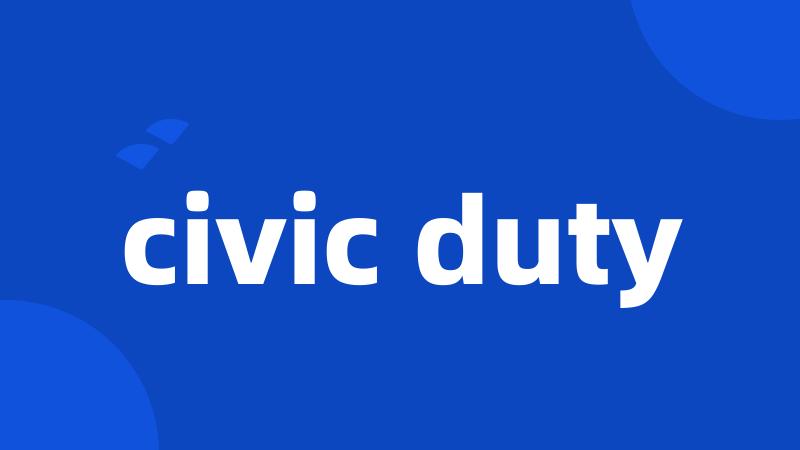 civic duty