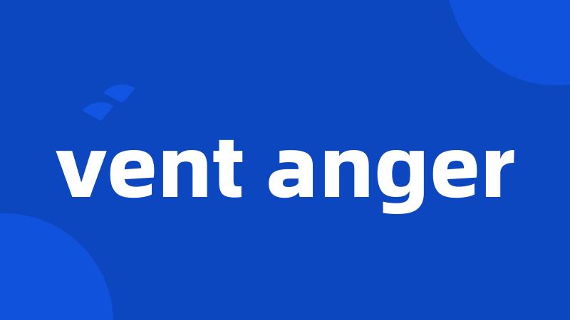 vent anger