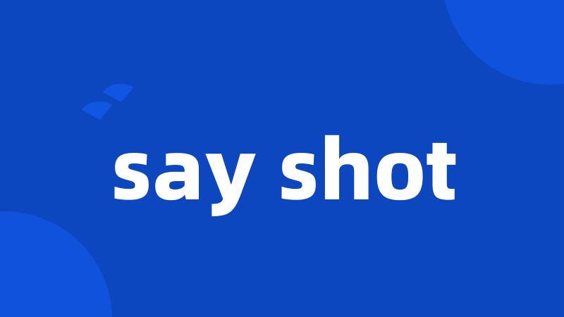 say shot