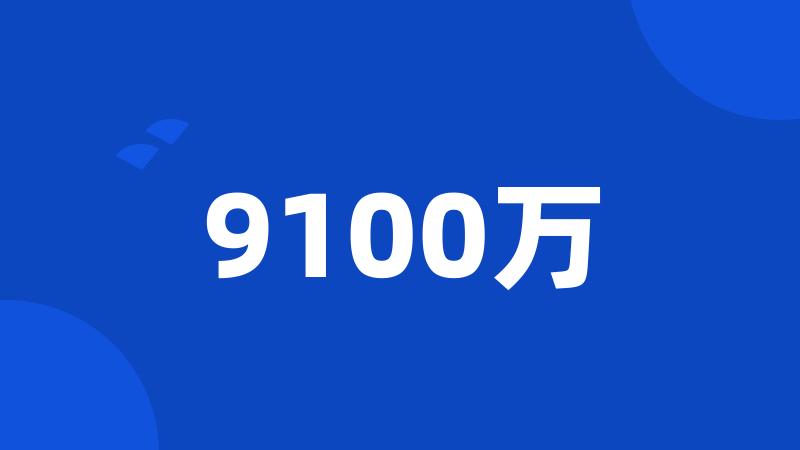 9100万