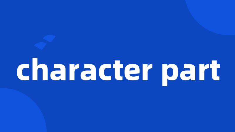 character part