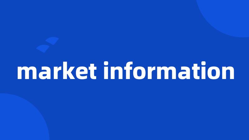 market information