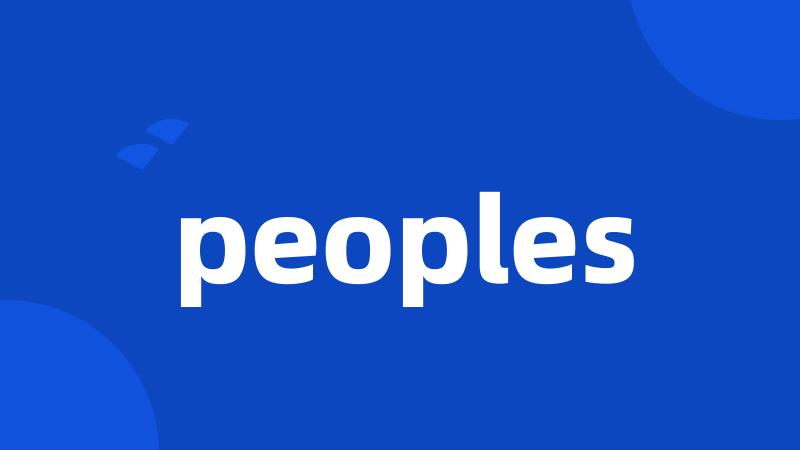 peoples