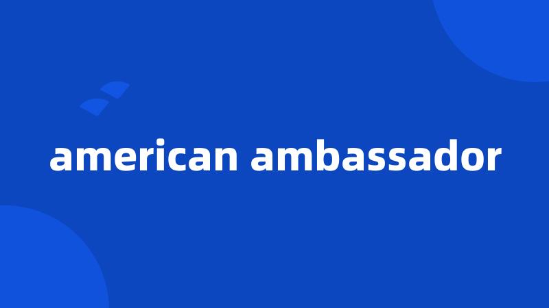 american ambassador