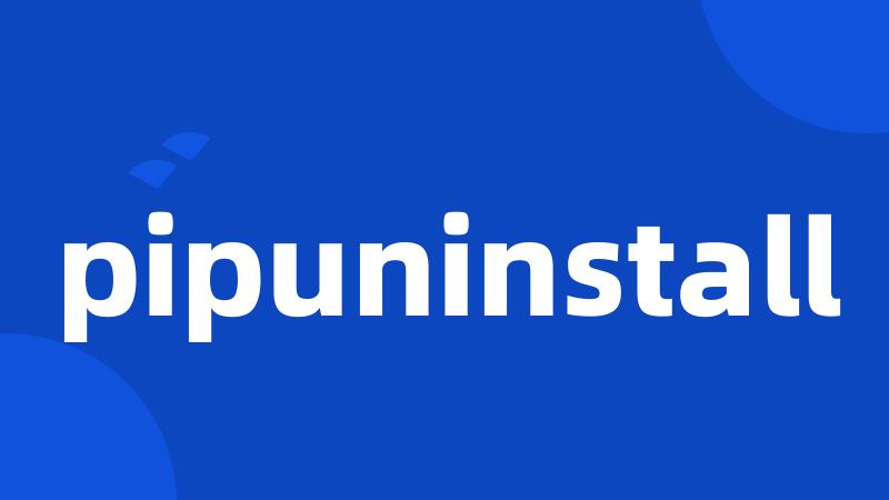 pipuninstall