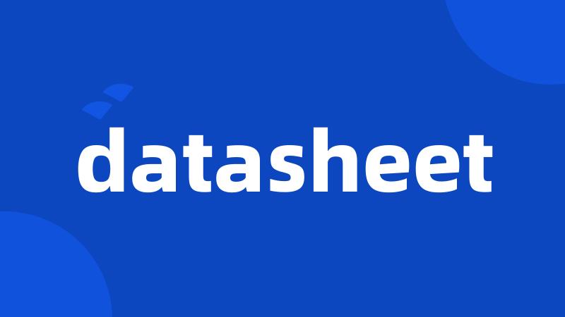 datasheet