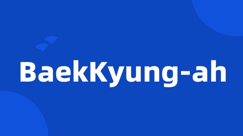 BaekKyung-ah