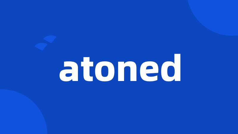 atoned
