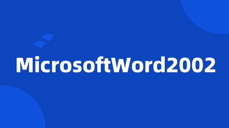 MicrosoftWord2002