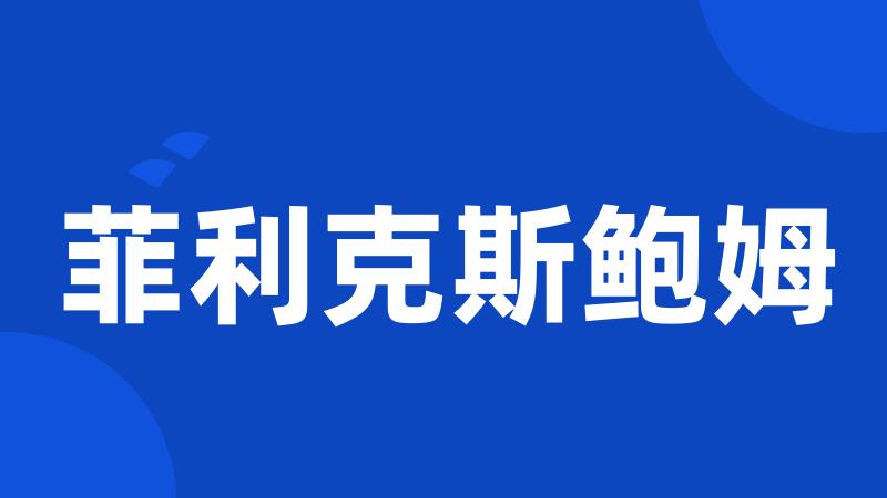 菲利克斯鲍姆