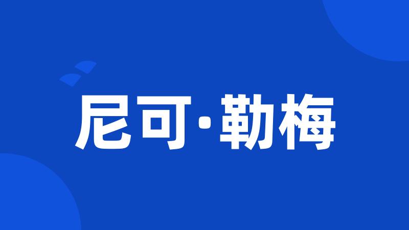尼可·勒梅