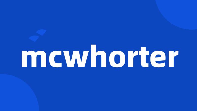 mcwhorter
