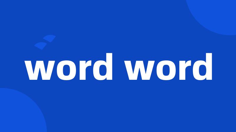 word word