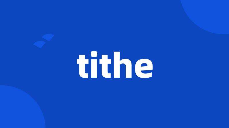 tithe