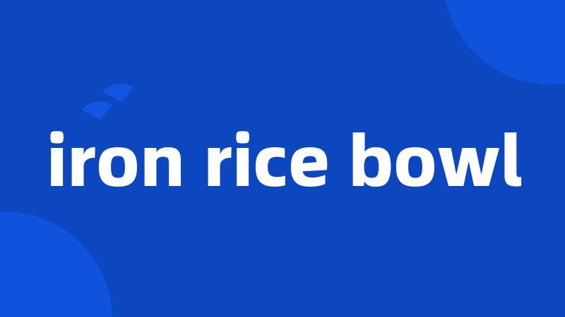 iron rice bowl