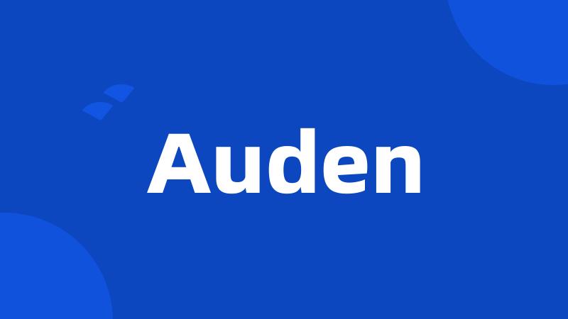 Auden