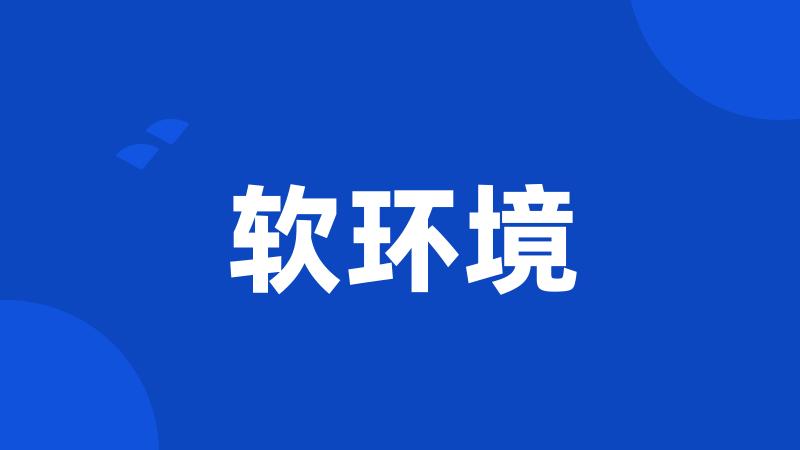 软环境