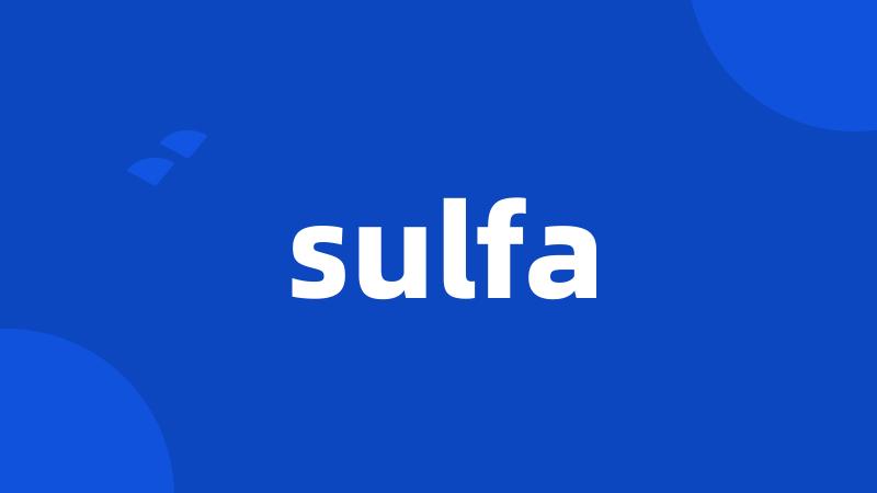 sulfa