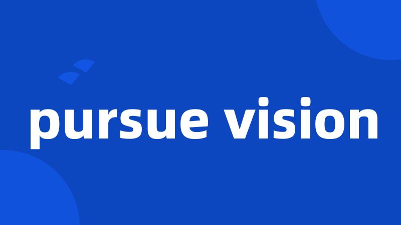 pursue vision