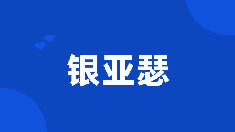 银亚瑟