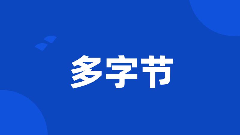 多字节