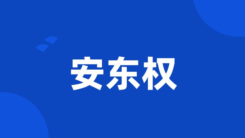 安东权