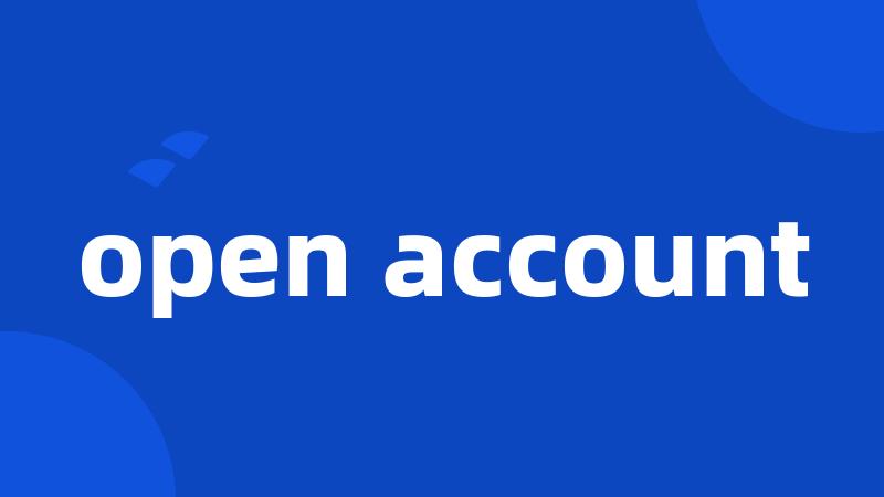 open account