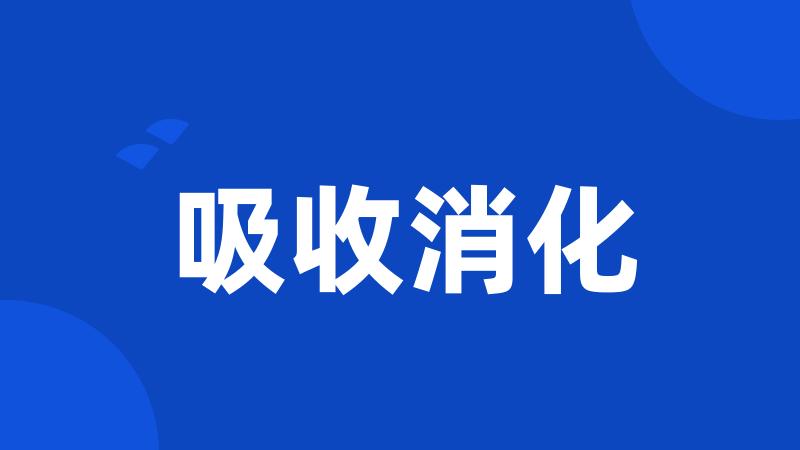 吸收消化