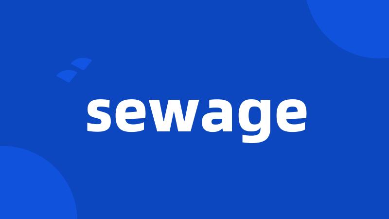 sewage