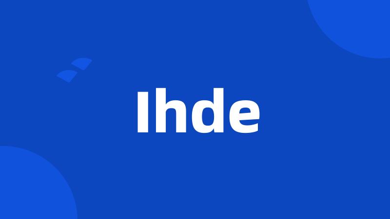 Ihde