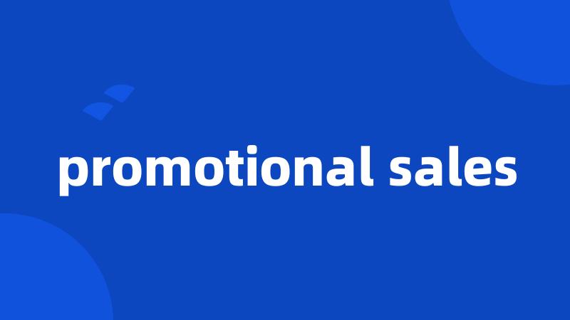 promotional sales