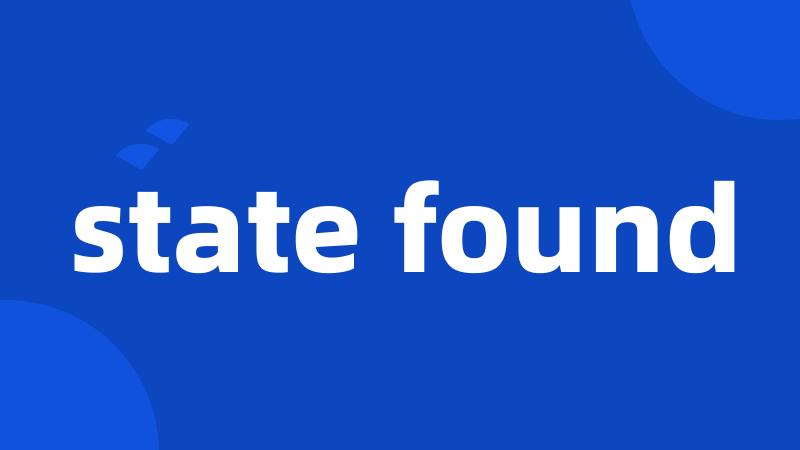state found
