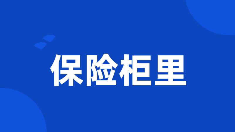 保险柜里