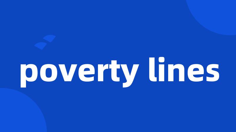 poverty lines