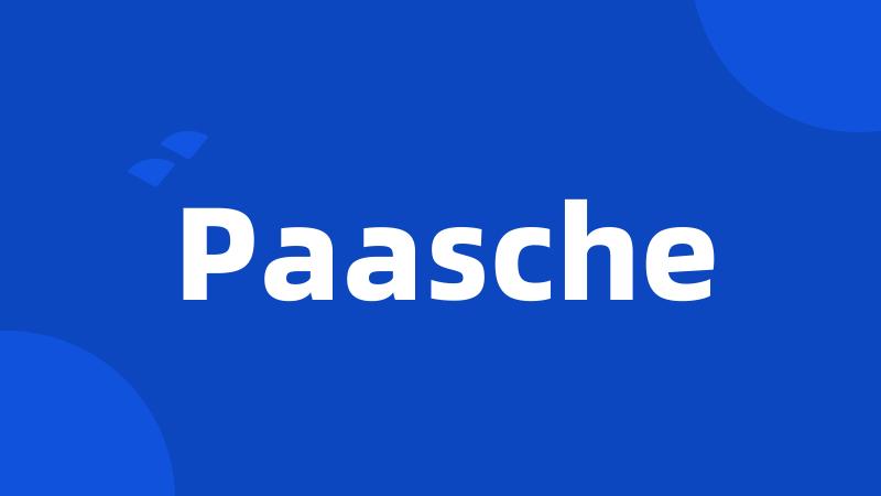 Paasche