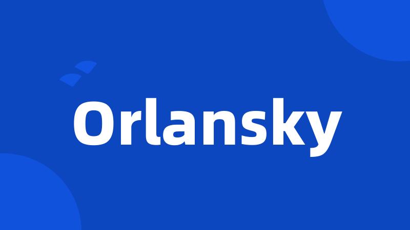 Orlansky