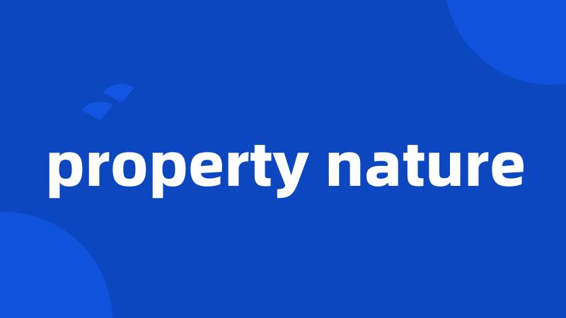 property nature