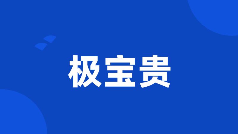 极宝贵