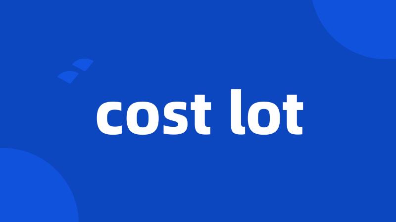 cost lot