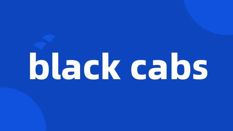 black cabs