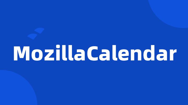 MozillaCalendar