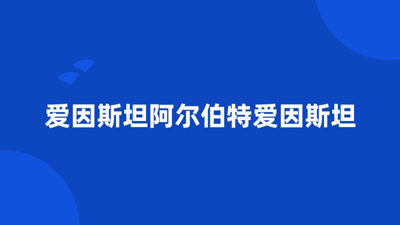 爱因斯坦阿尔伯特爱因斯坦