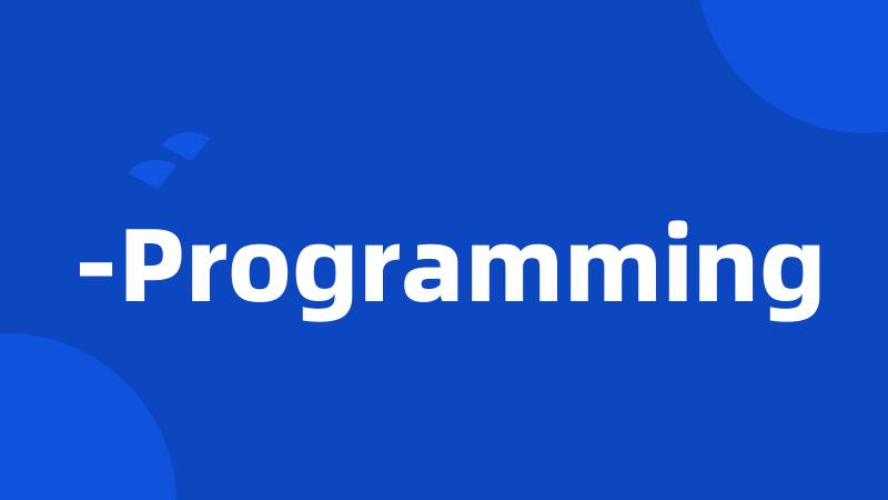 -Programming