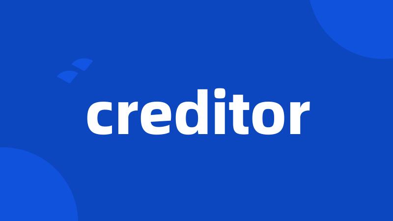 creditor